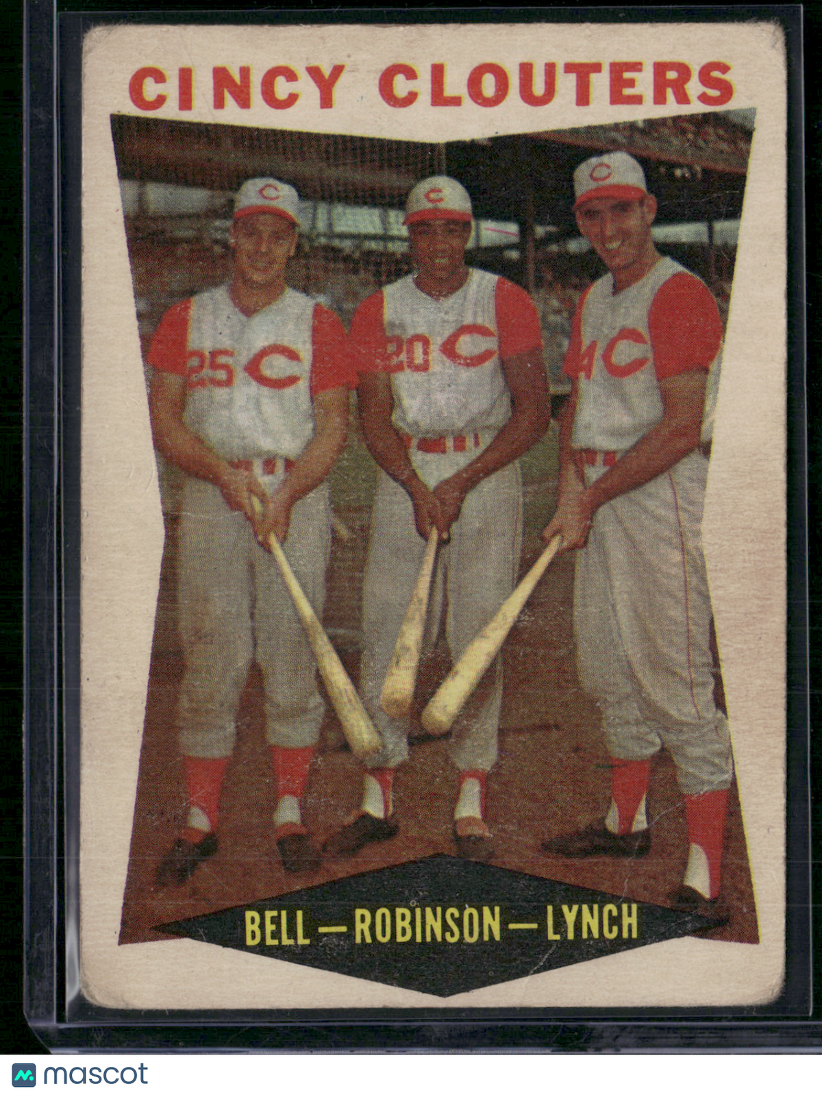 1960 Topps FRANK ROBINSON/GUS BELL/JERRY LYNCH #352 Cincy Clouters (Good)