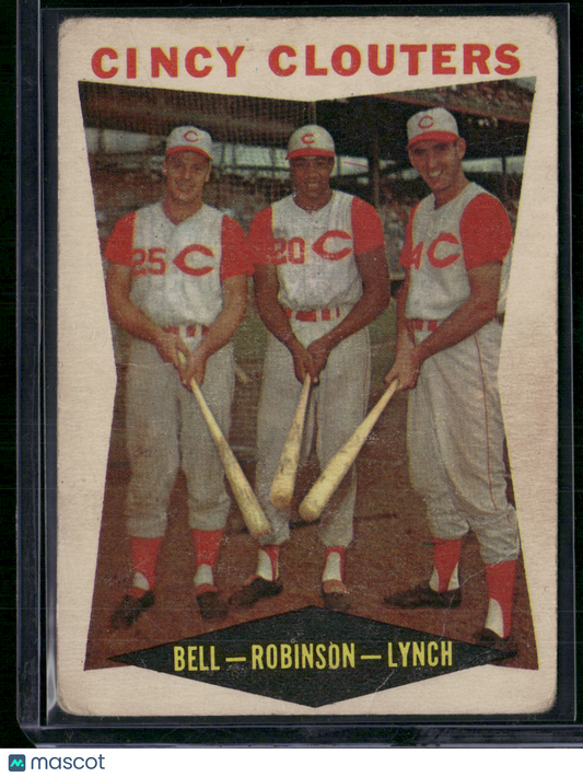 1960 Topps FRANK ROBINSON/GUS BELL/JERRY LYNCH #352 Cincy Clouters (Good)