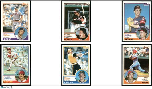 1983 Topps 6 - CARDLOT Kirk Gibson/Gary Gaetti (NM)