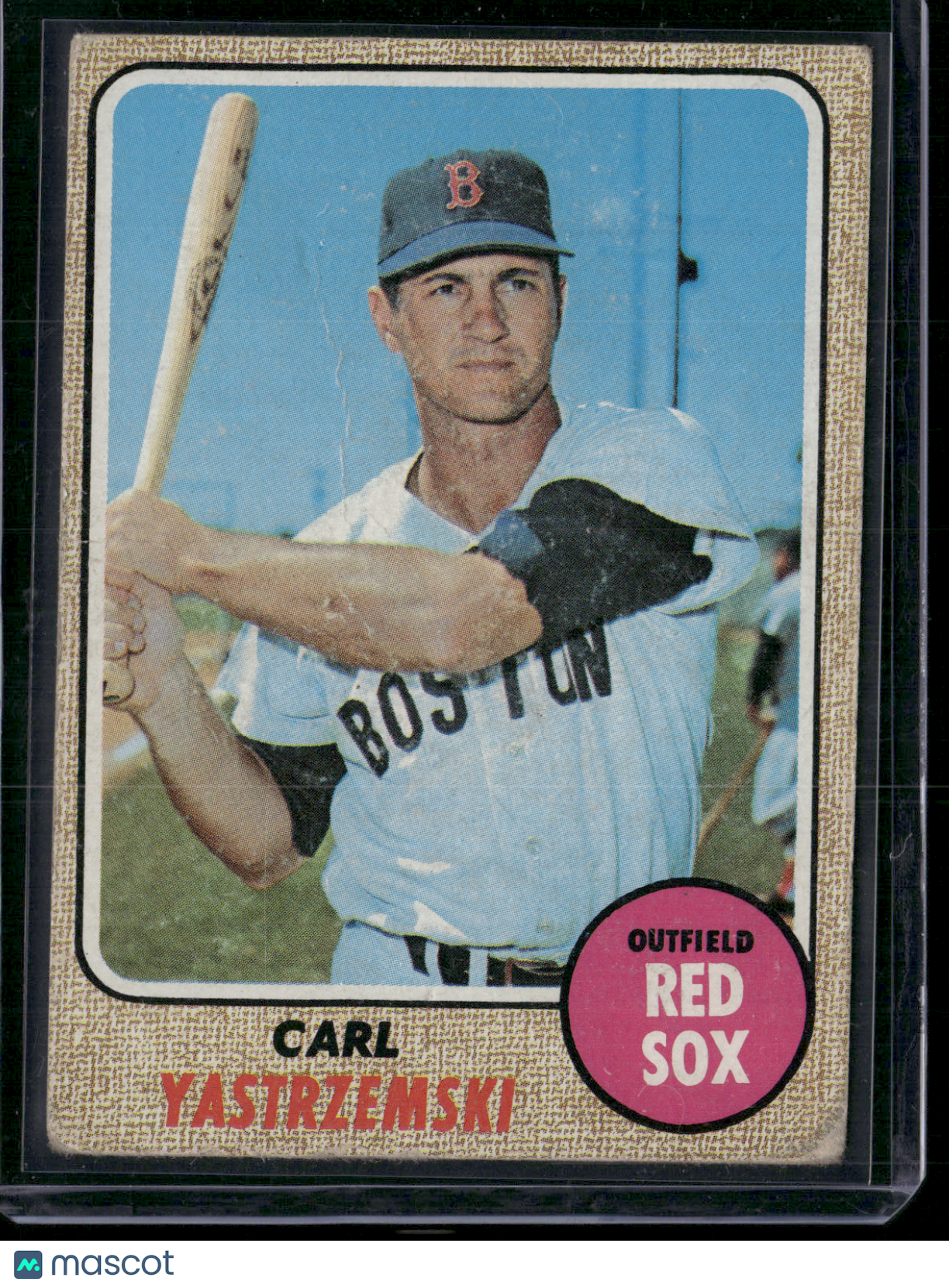 1968 Topps CARL YASTRZEMSKI #250 Surface Dent Light Wrinkle (VG)