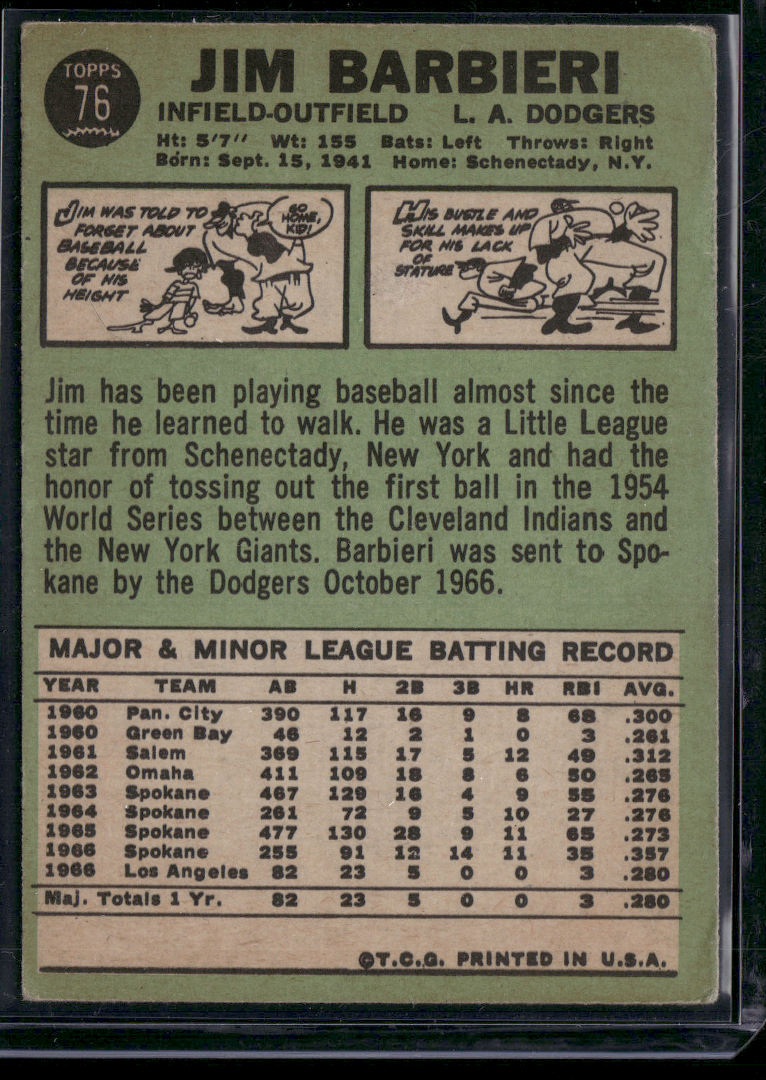1967 Topps JIM BARBIERI #76 (VG)