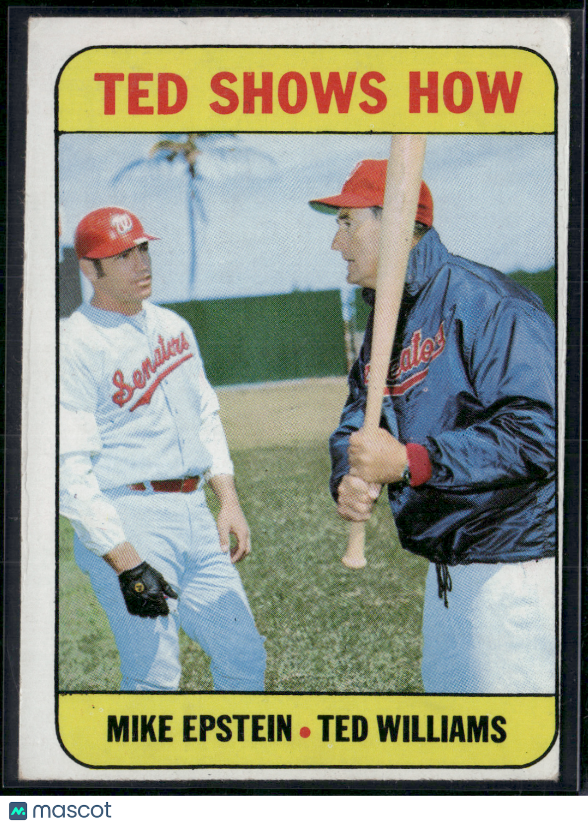 1969 Topps TED SHOWS HOW MIKE EPSTEIN/TED WILLIAMS #539