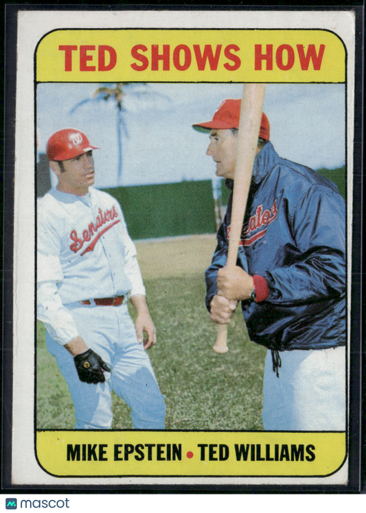 1969 Topps TED SHOWS HOW MIKE EPSTEIN/TED WILLIAMS #539