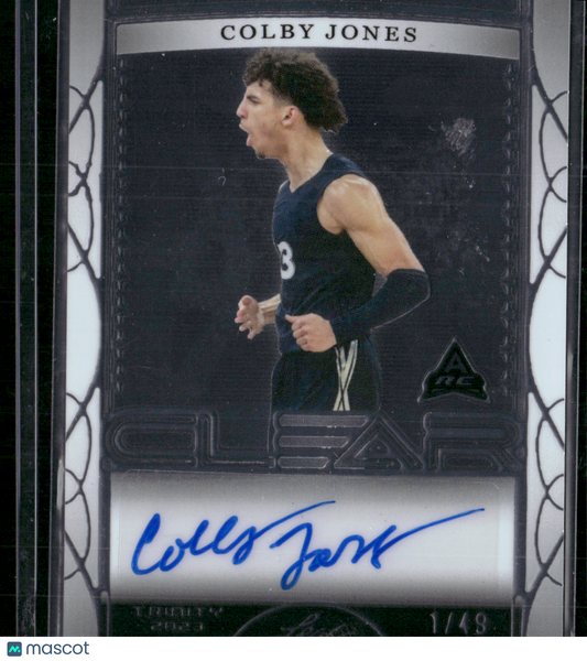 2023 Trinity Basketball COLBY JONES #CA-CJ1 Auto 1/49 Rookie Clear RC