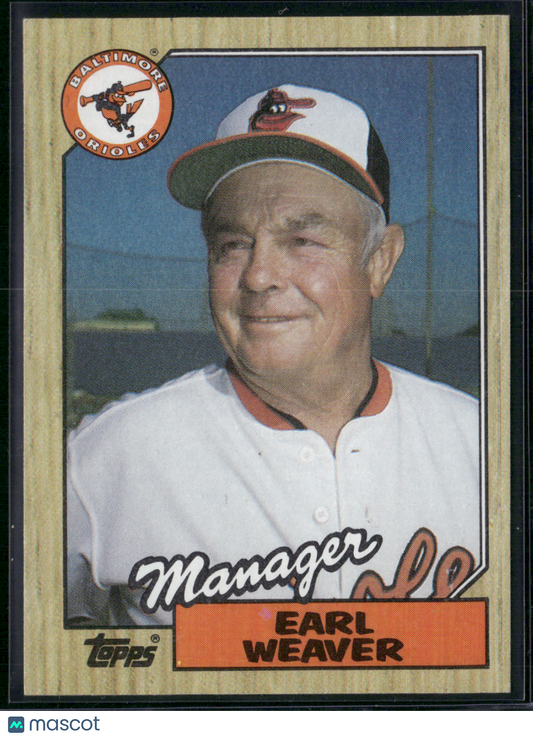 1987 EARL WEAVER #568 (EX-MT)