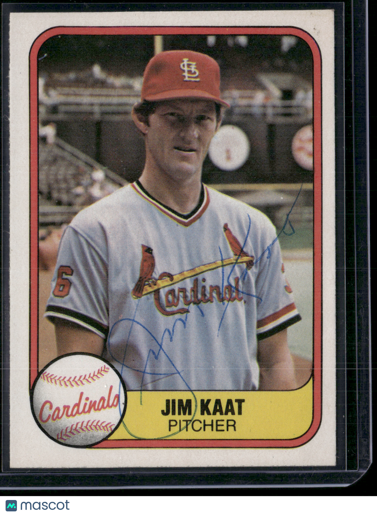 1981 Fleer JIM KAAT #536 Autographed Authenticated - Authenticator Unknown (EX)