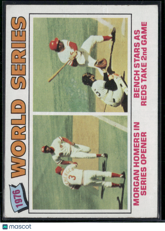 1977 Topps JOHNNY BENCH/JOE MORGAN #411 1976 World Series (VG/EX-EX)