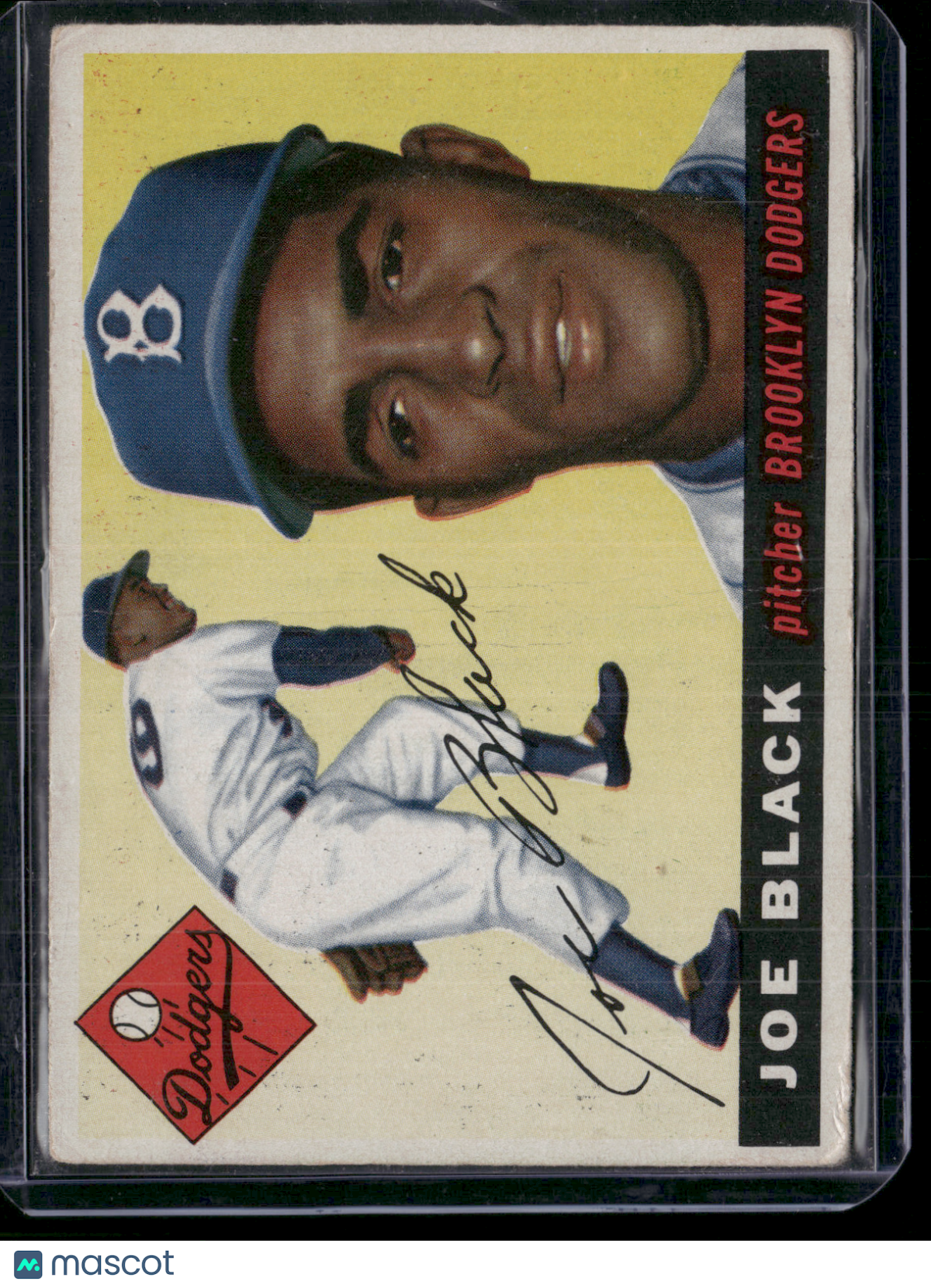 1955 Topps JOE BLACK #156 Creases (Good)
