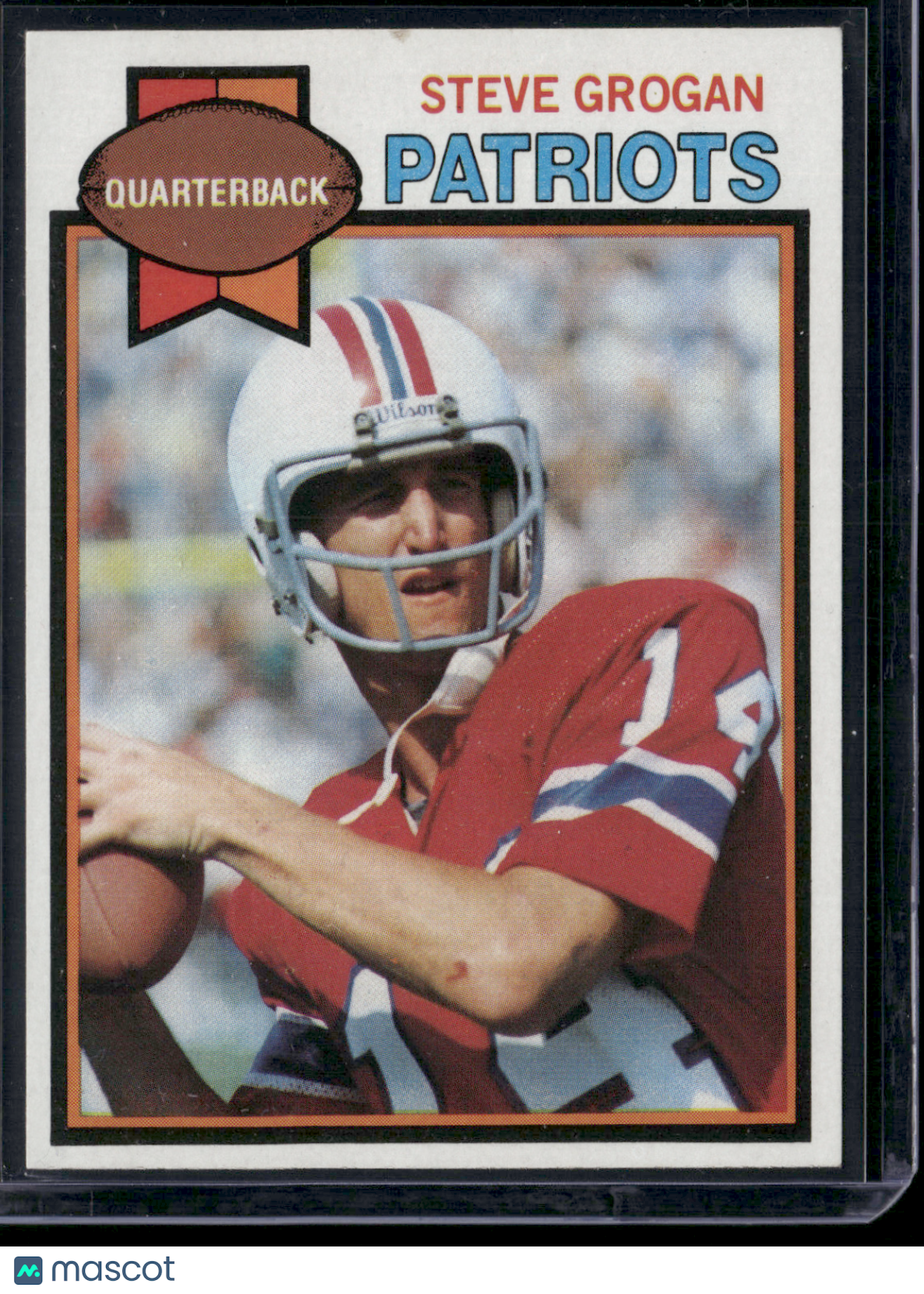 1979 Topps STEVE GROGAN #95 Small stain top front Staining on back (VG)