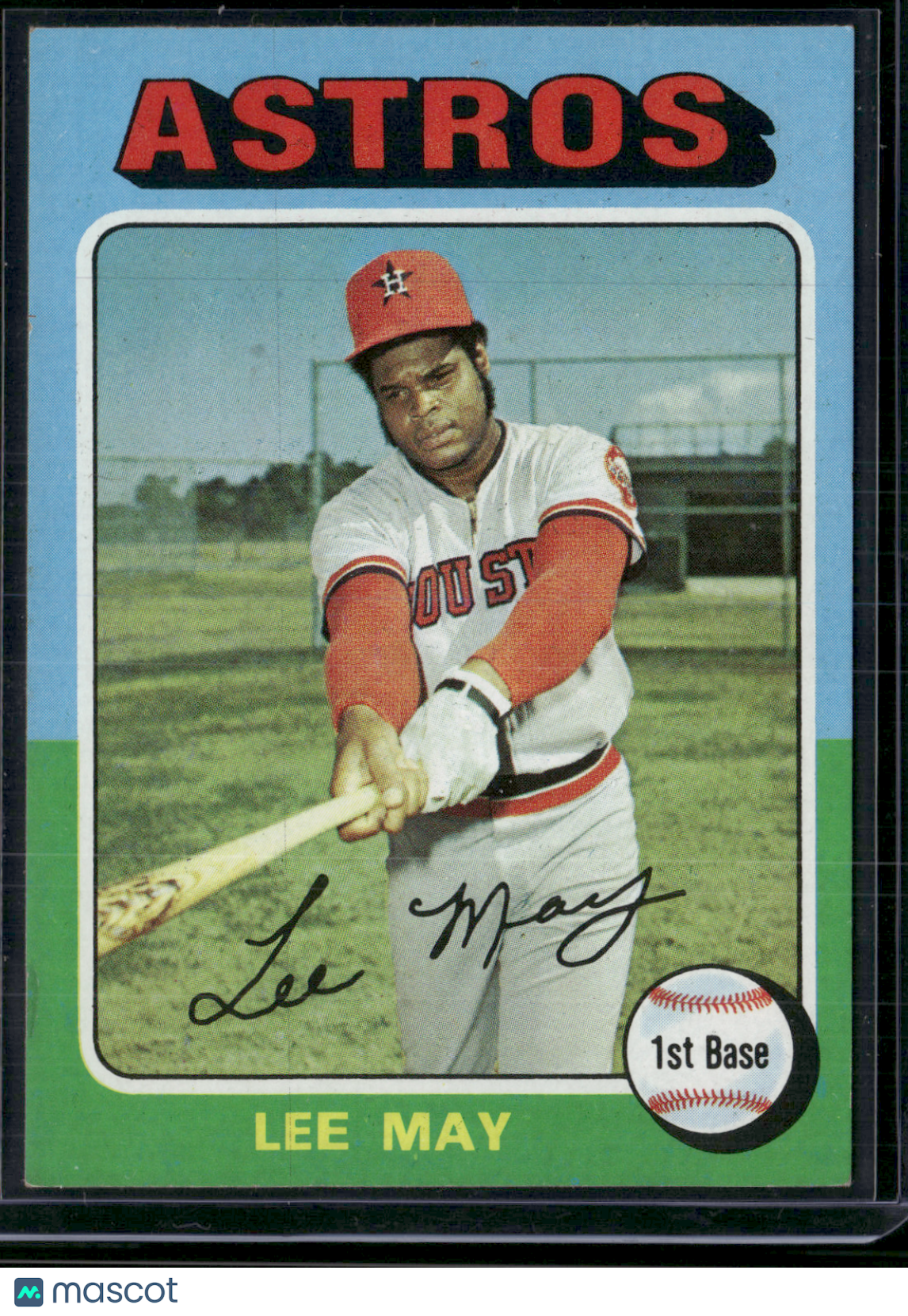 1975 Topps LEE MAY #25 Slight Edge Crush (VG/EX-EX)