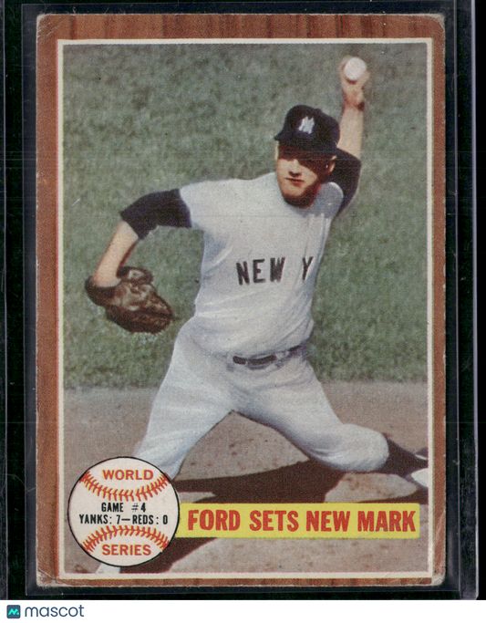 1962 Topps WHITEY FORD #235 Ford Sets New Mark