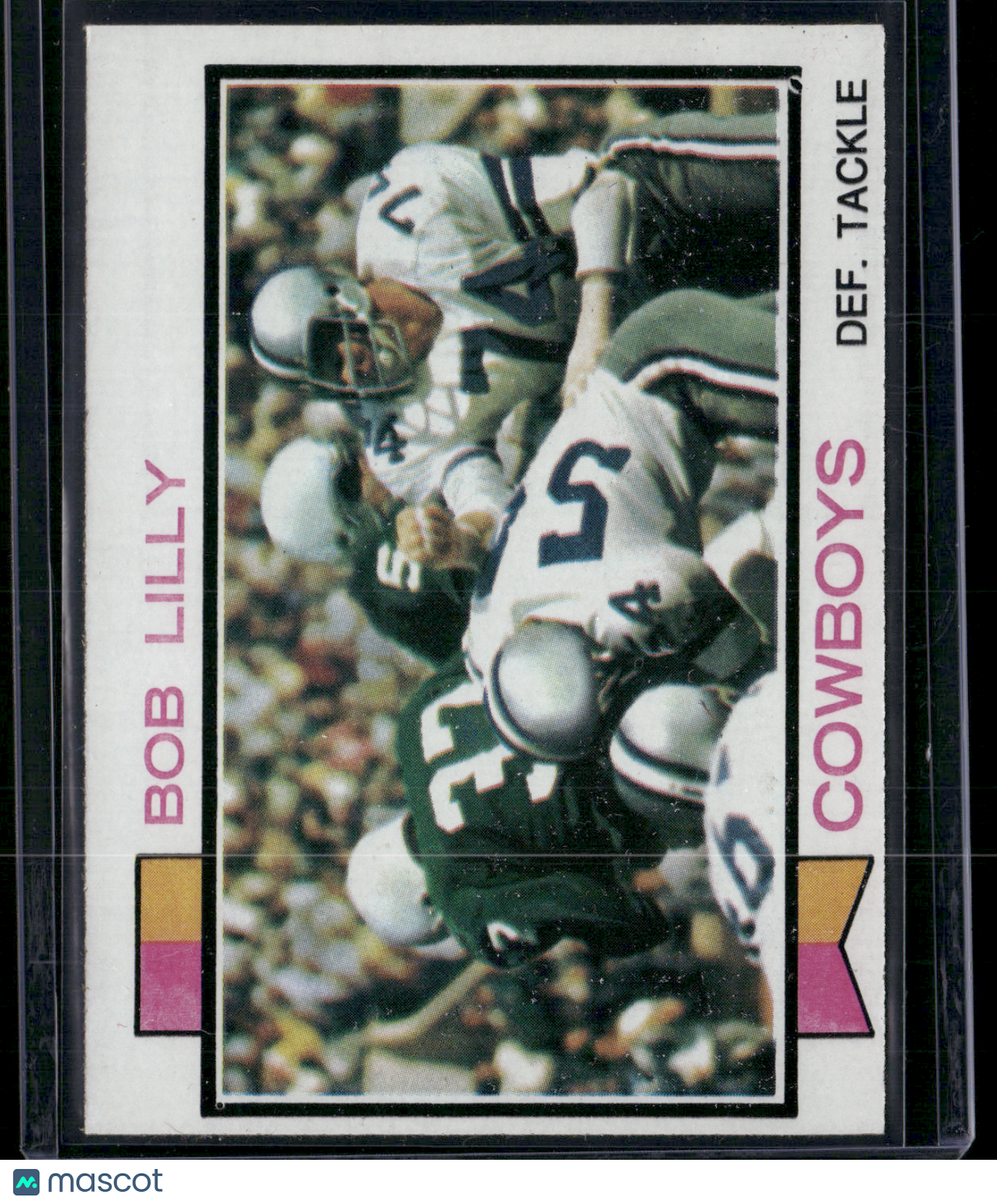1973 Topps BOB LILLY #450 Print Snow (EX)