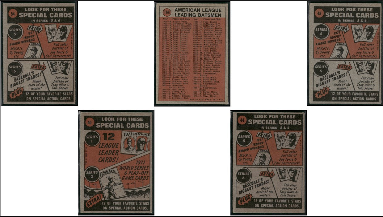 1972 Topps IN ACTION 5 - CARDLOT Bud Harrelson/Rick Wise (VG)