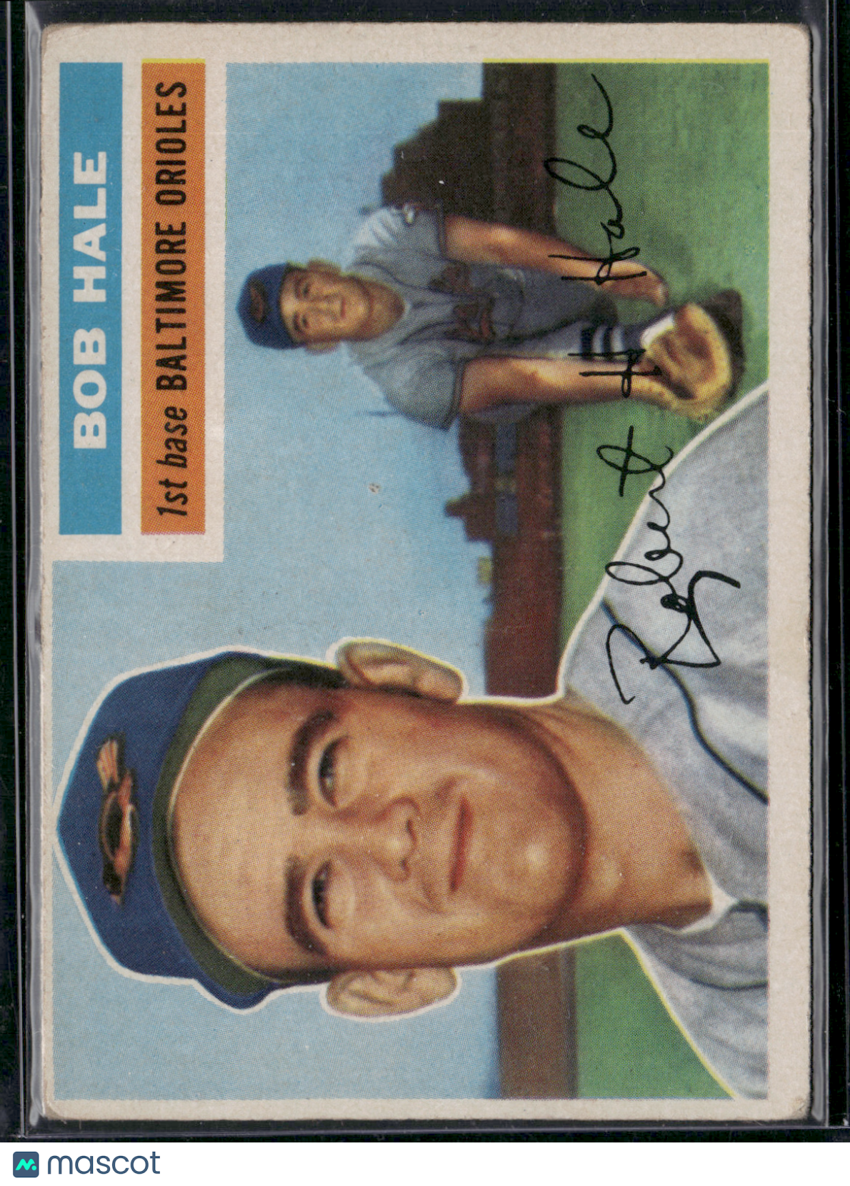 1956 Topps BOB HALE #231 Pinholes