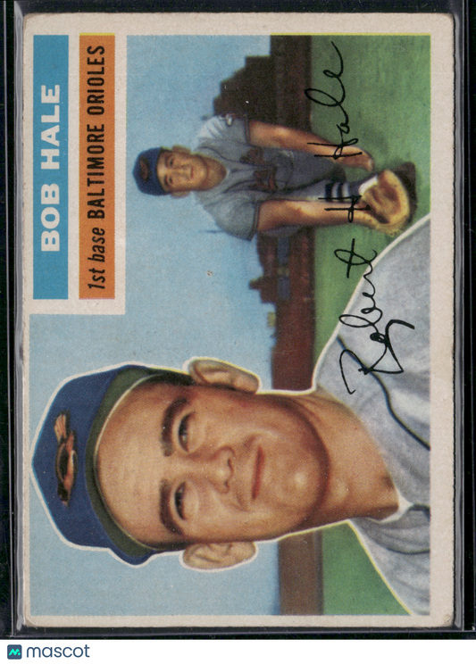 1956 Topps BOB HALE #231 Pinholes