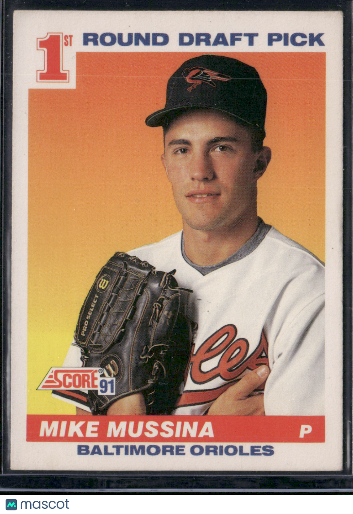 1991 Score MIKE MUSSINA #383 1st Round Draft Pick Rookie RC (EX)