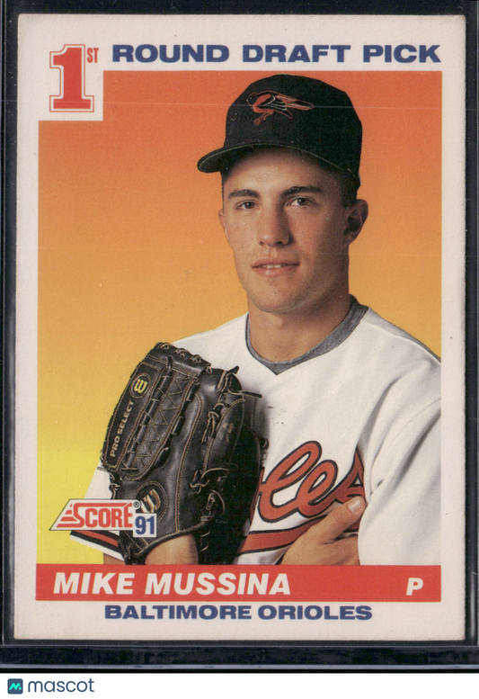 1991 Score MIKE MUSSINA #383 1st Round Draft Pick Rookie RC (EX)