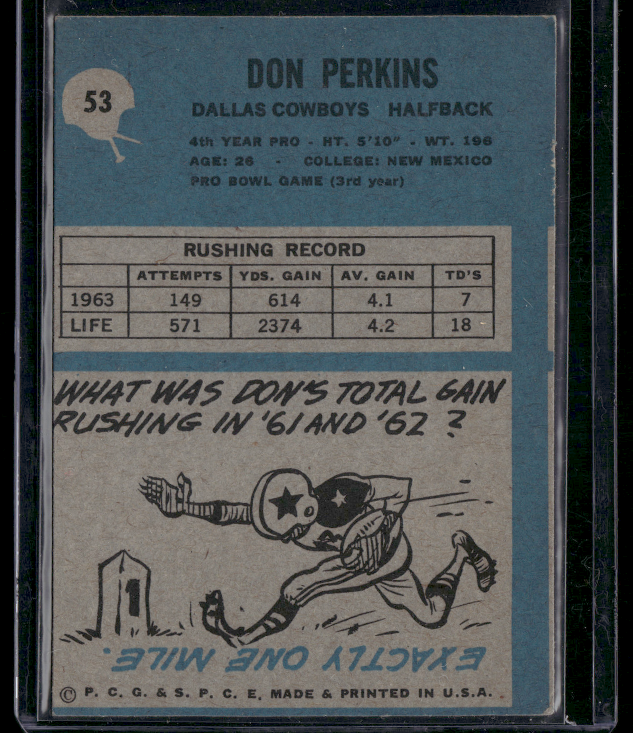 1964 Philadelphia DON PERKINS #53