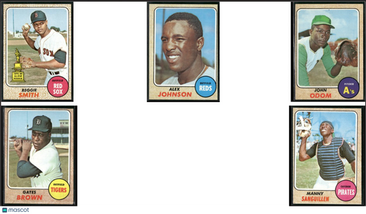 1968 Topps 5 ~ CARDLOT Reggie Smith/Manny Sanguillen (VG/EX-EX)