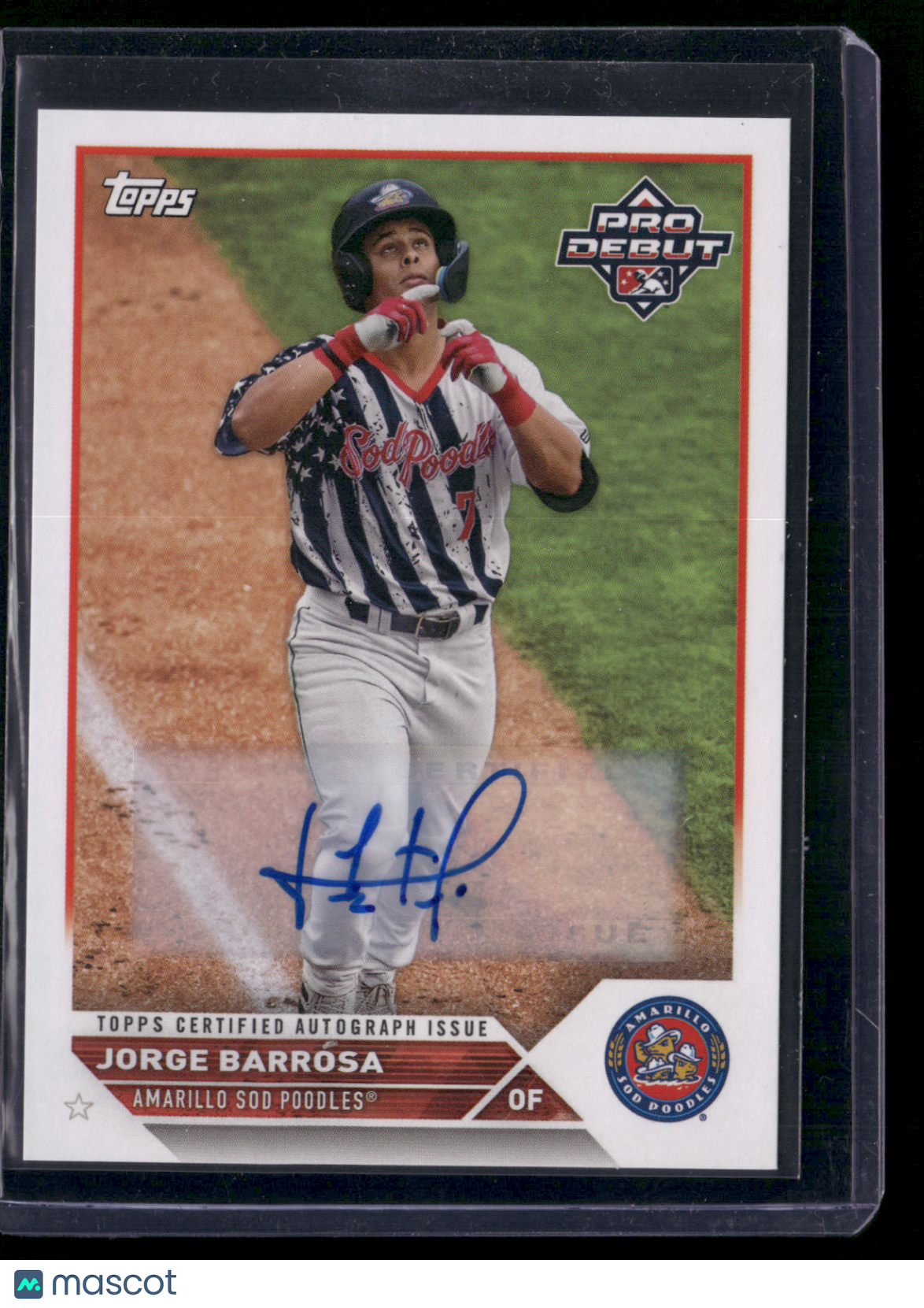 2023 Pro Debut JORGE BARROSA #PD-21 Auto (NM)