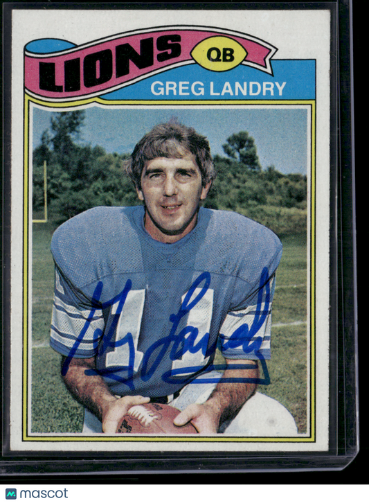 1977 Topps GREG LANDRY #136 Autographed Auto not authenticated (EX)