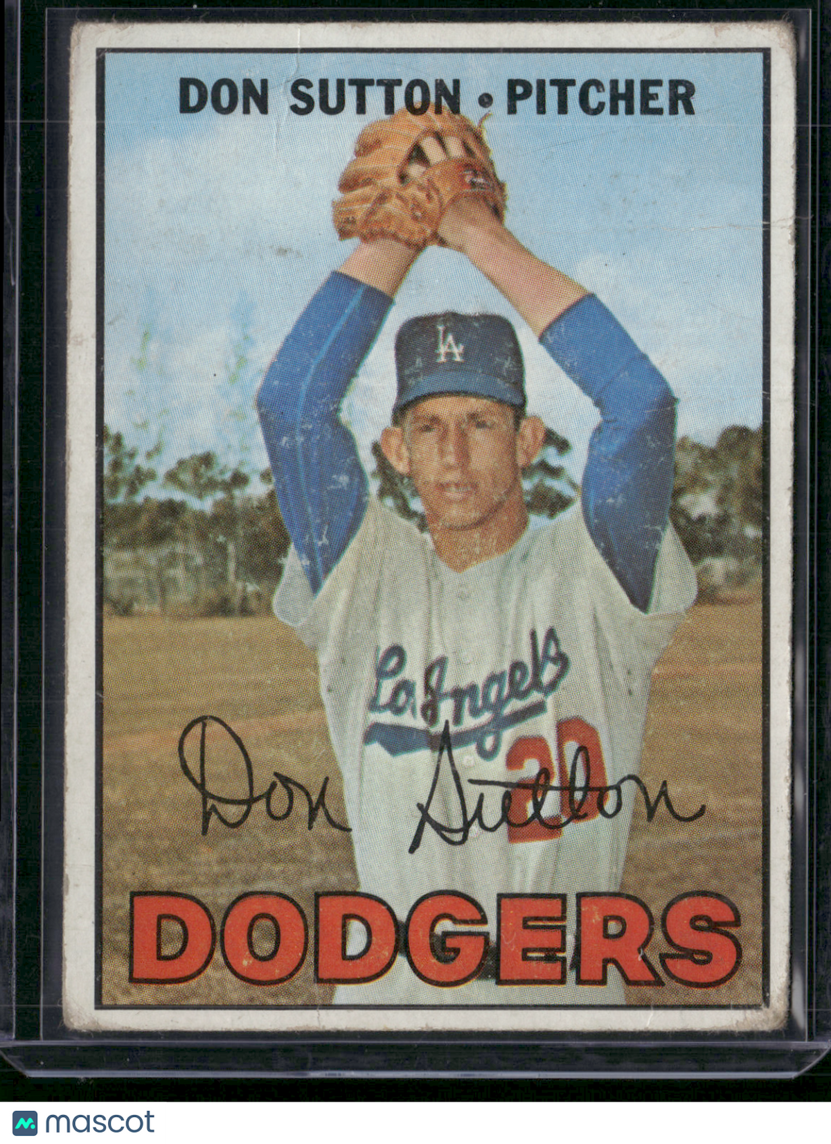 1967 Topps DON SUTTON #445 Toning Wrinkles (VG)