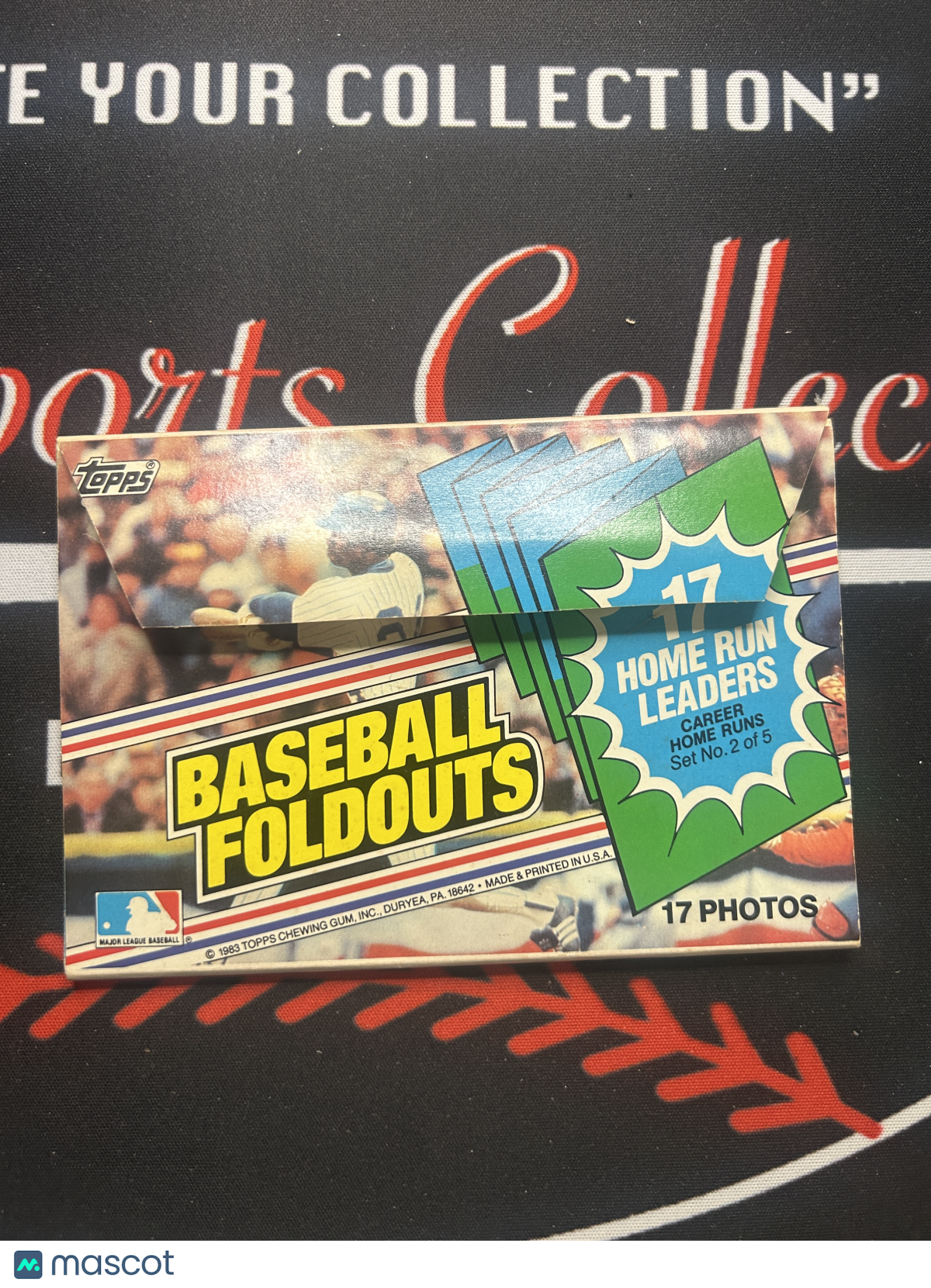 1983 Topps BASEBALL FOLDOUTS 17 Home Run Leaders Set 2 of 5 (EX)