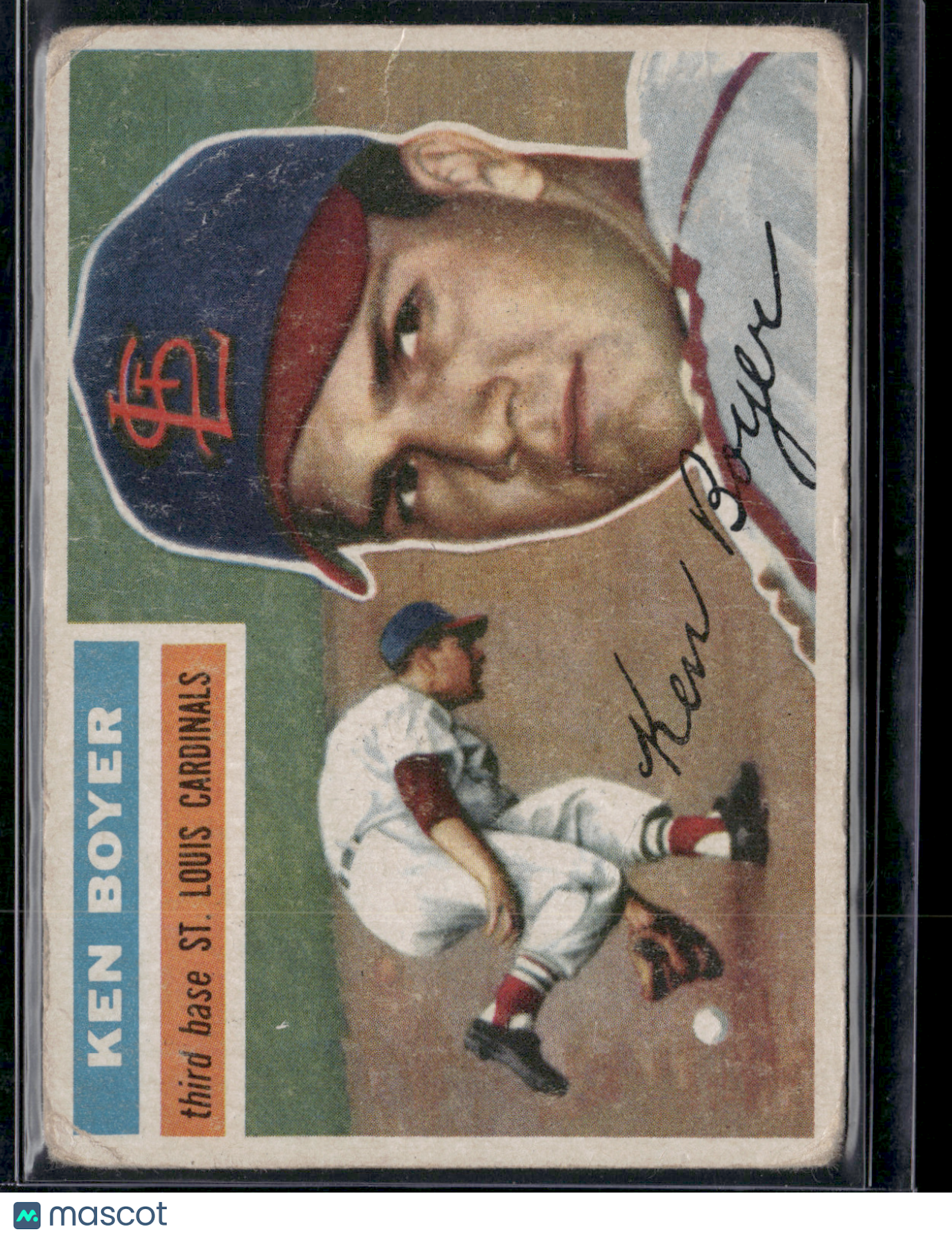 1956 Topps KEN BOYER #14 Wrinkles