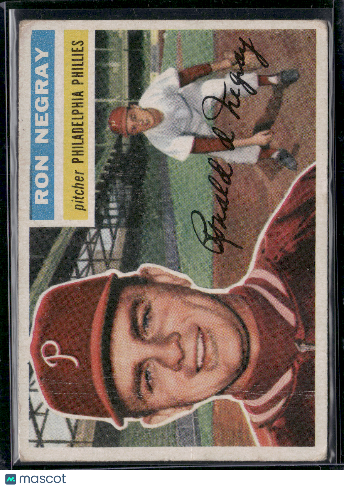 1956 Topps RON NEGRAY #7 Crease
