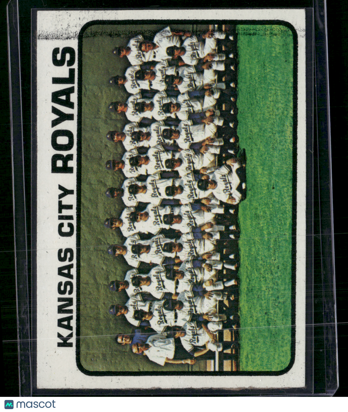 1973 Topps KANSAS CITY ROYALS #347 Print Snow Rough Edge Cut (EX)