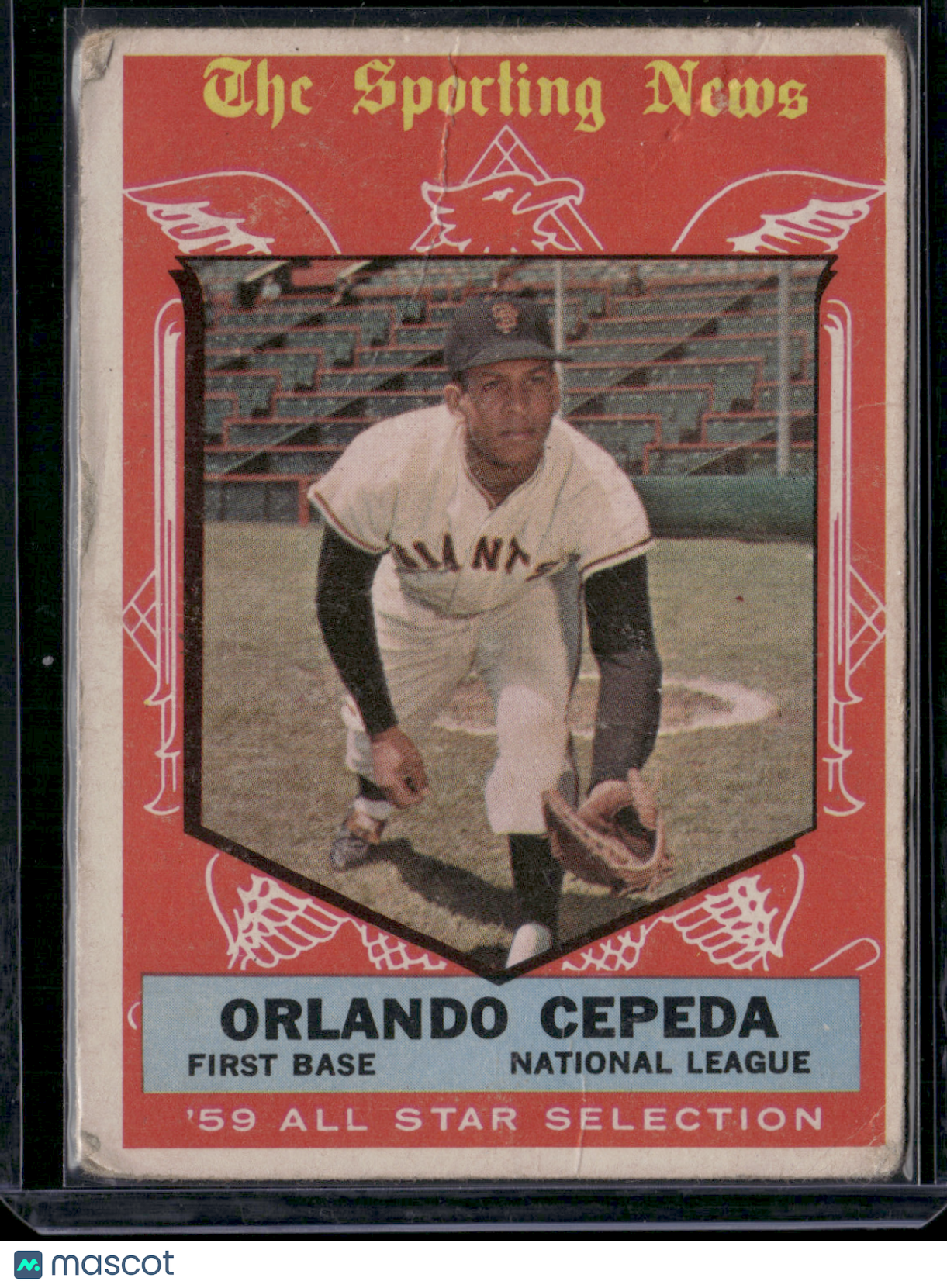 1959 Topps ORLANDO CEPEDA #553 All Star Wrinkles (Fair)