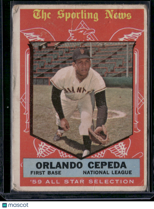 1959 Topps ORLANDO CEPEDA #553 All Star Wrinkles (Fair)