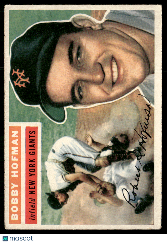 1956 Topps BOBBY HOFMAN #28 Light Wrinkle (VG-VG/EX)