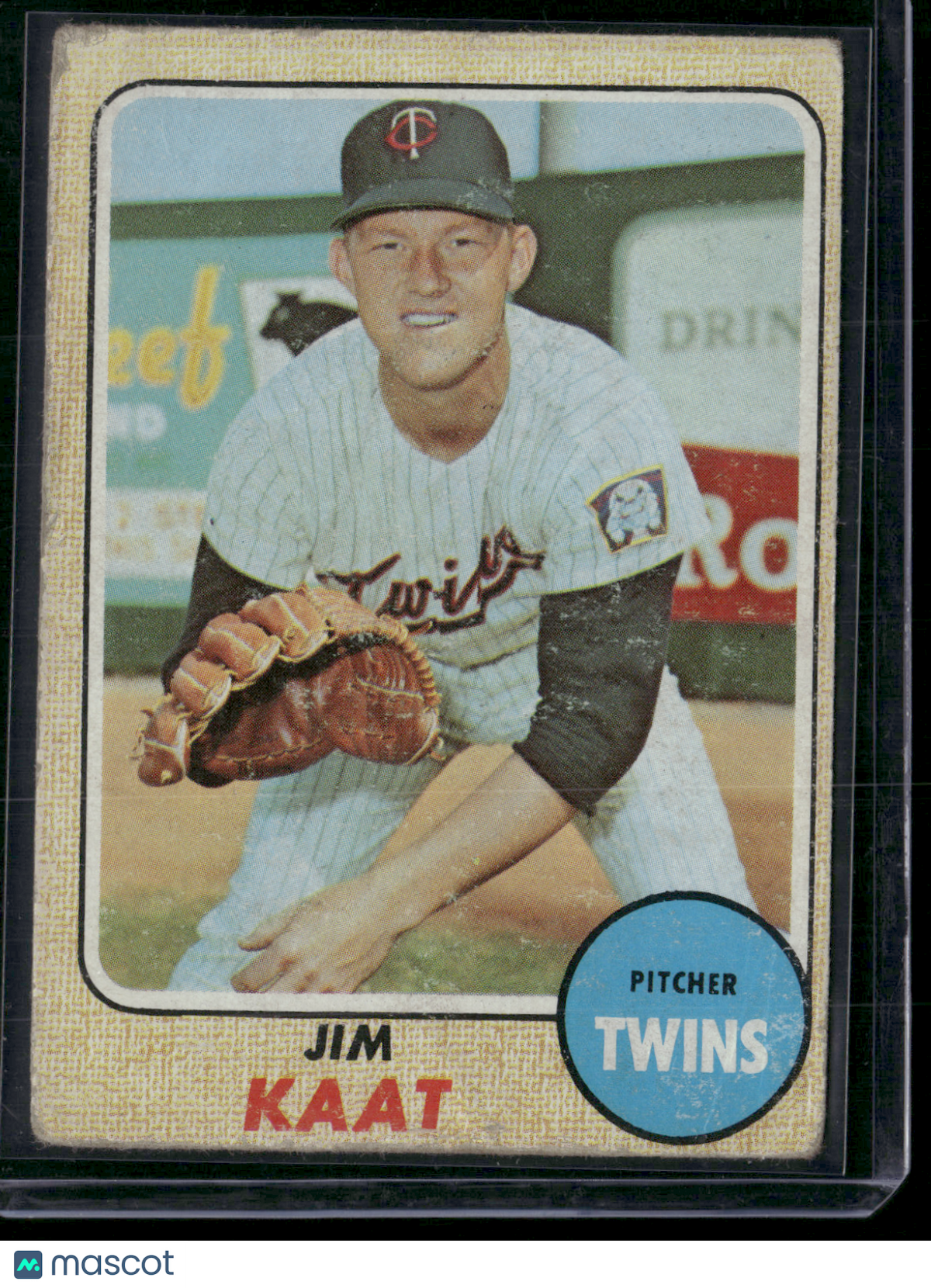 1968 Topps JIM KAAT #450 Toning Light Wrinkles (VG)