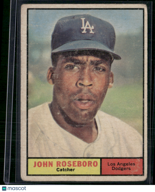 1961 Topps JOHN ROSEBORO #363 Toning Pressure Dents (Good-VG)