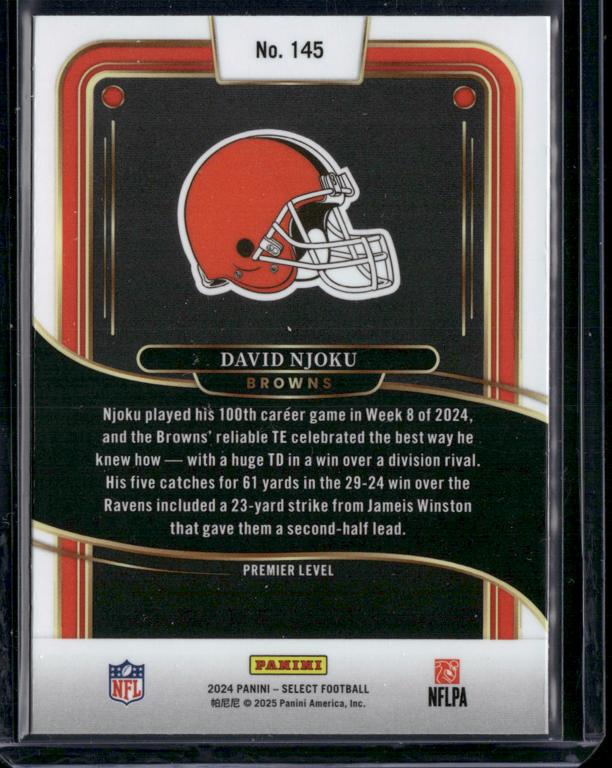 2024 Panini Select DAVID NJOKU #145 Premier Level