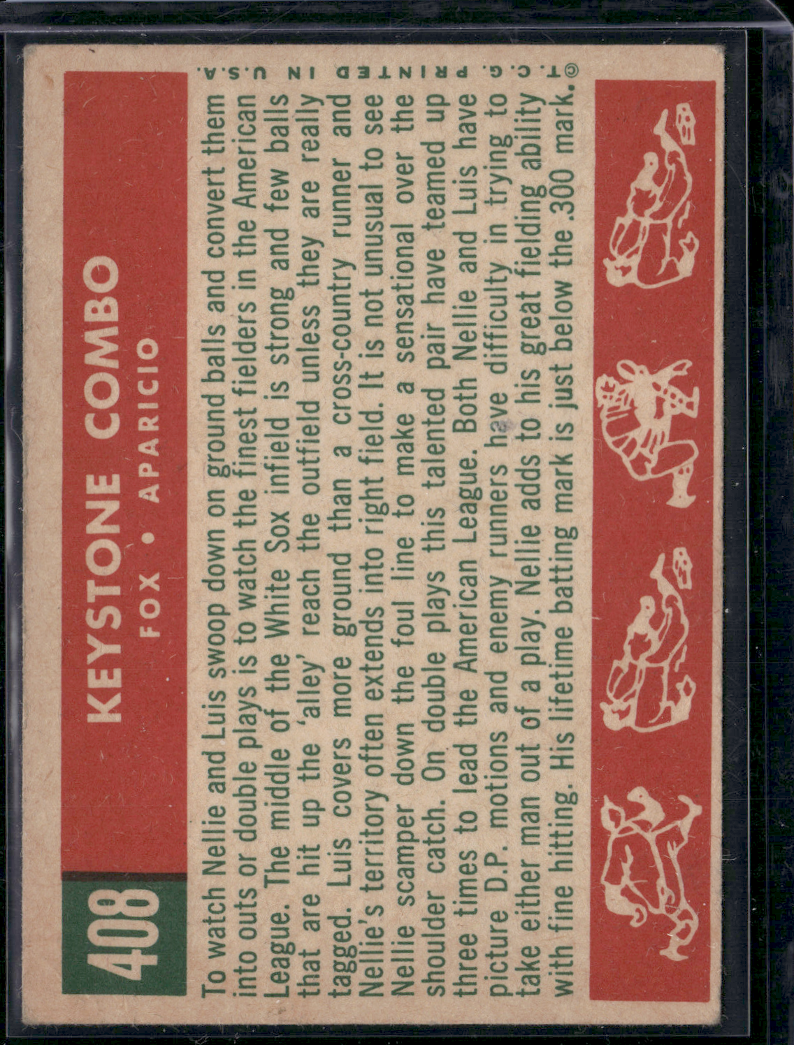 1959 Topps NELLIE FOX/LUIS APARICIO #408 Keystone Combo Light Wrinkles (VG)