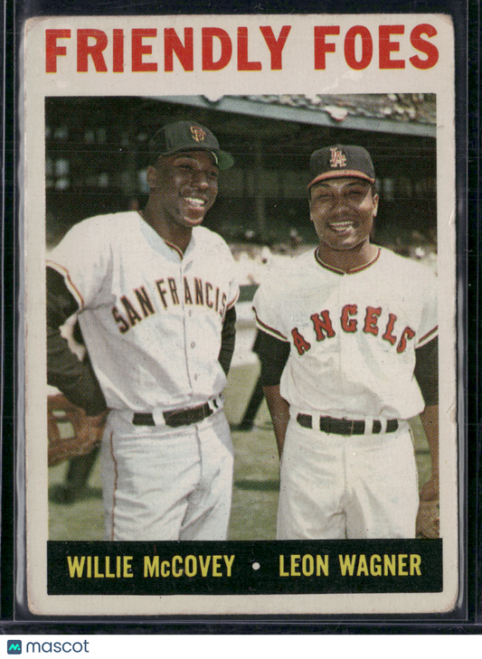 1964 Topps WILLIE MCCOVEY/LEON WAGNER #41 Friendly Foes
