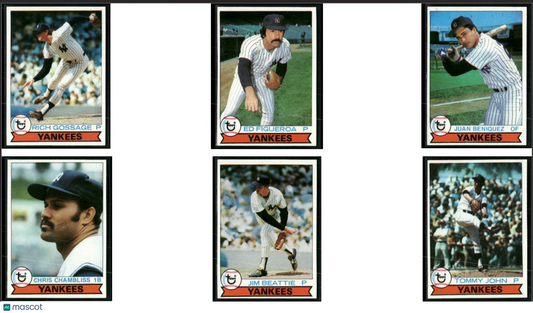 1979 Topps NEW YORK YANKEES 6 ~ CARDLOT Rich Gossage/Tommy John (EX-EX/MT)