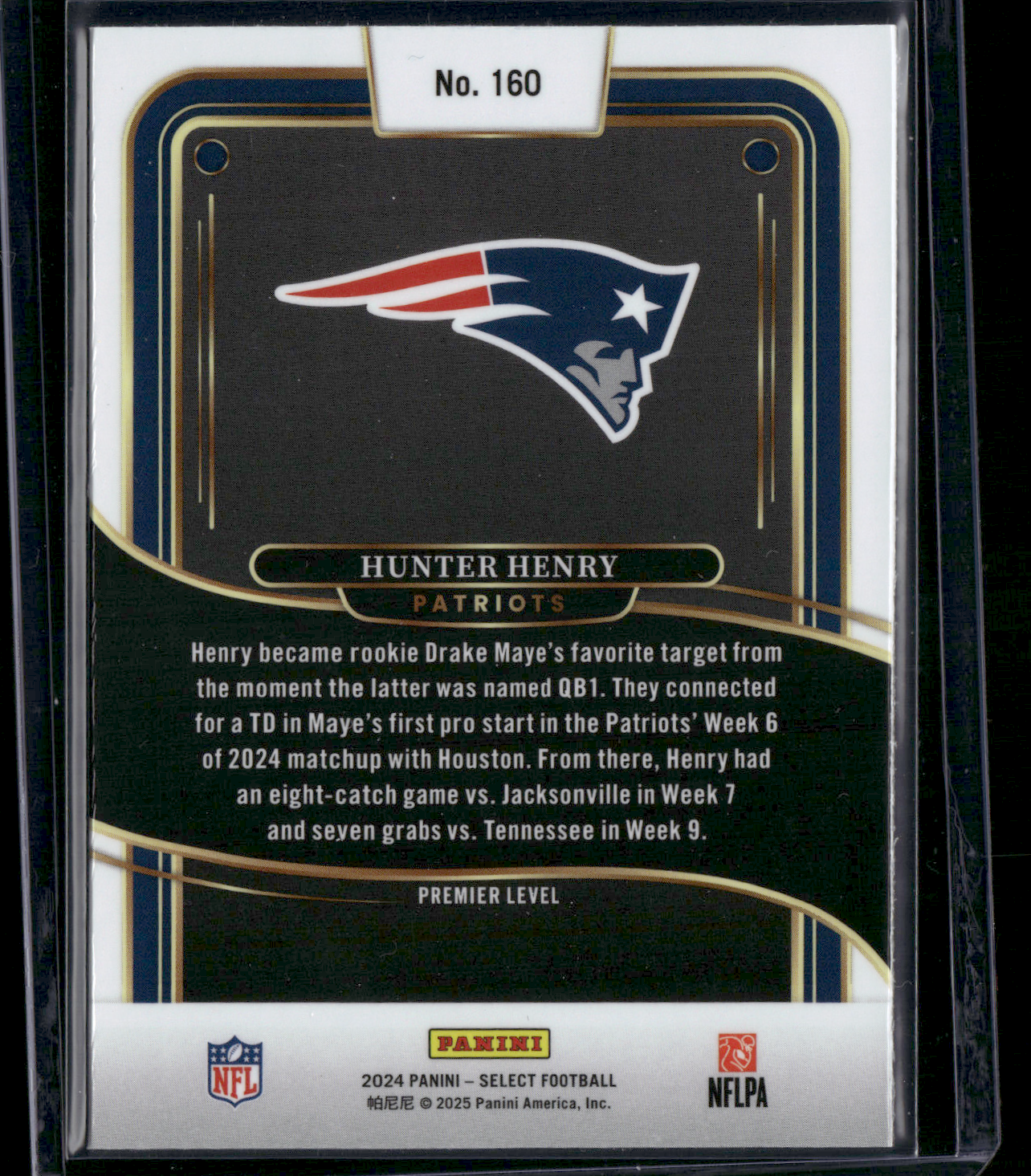 2024 Panini Select HUNTER HENRY #160 Premier Level