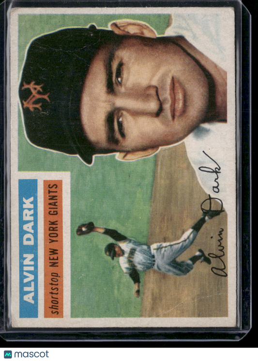 1956 Topps ALVIN DARK #148 Corner crease and wrinkling