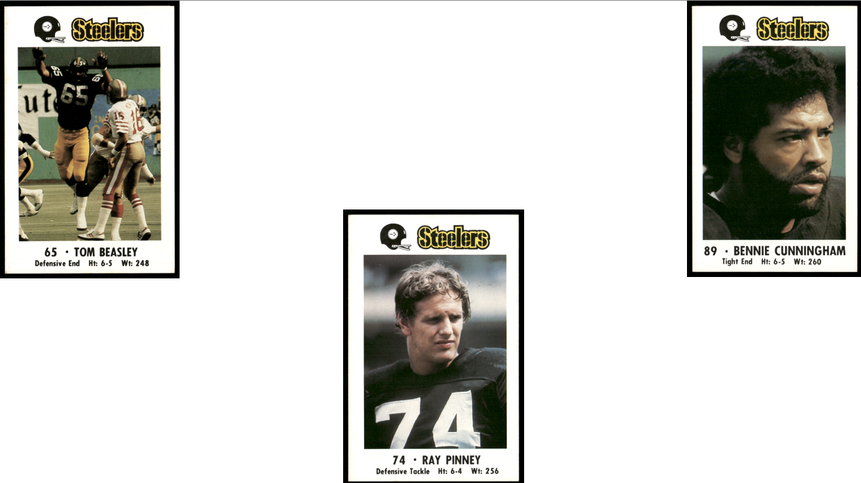 1982 Pittsburgh Steelers Police CARDLOT OF 7 - STEEL CURTAIN PLAYERS (VG)