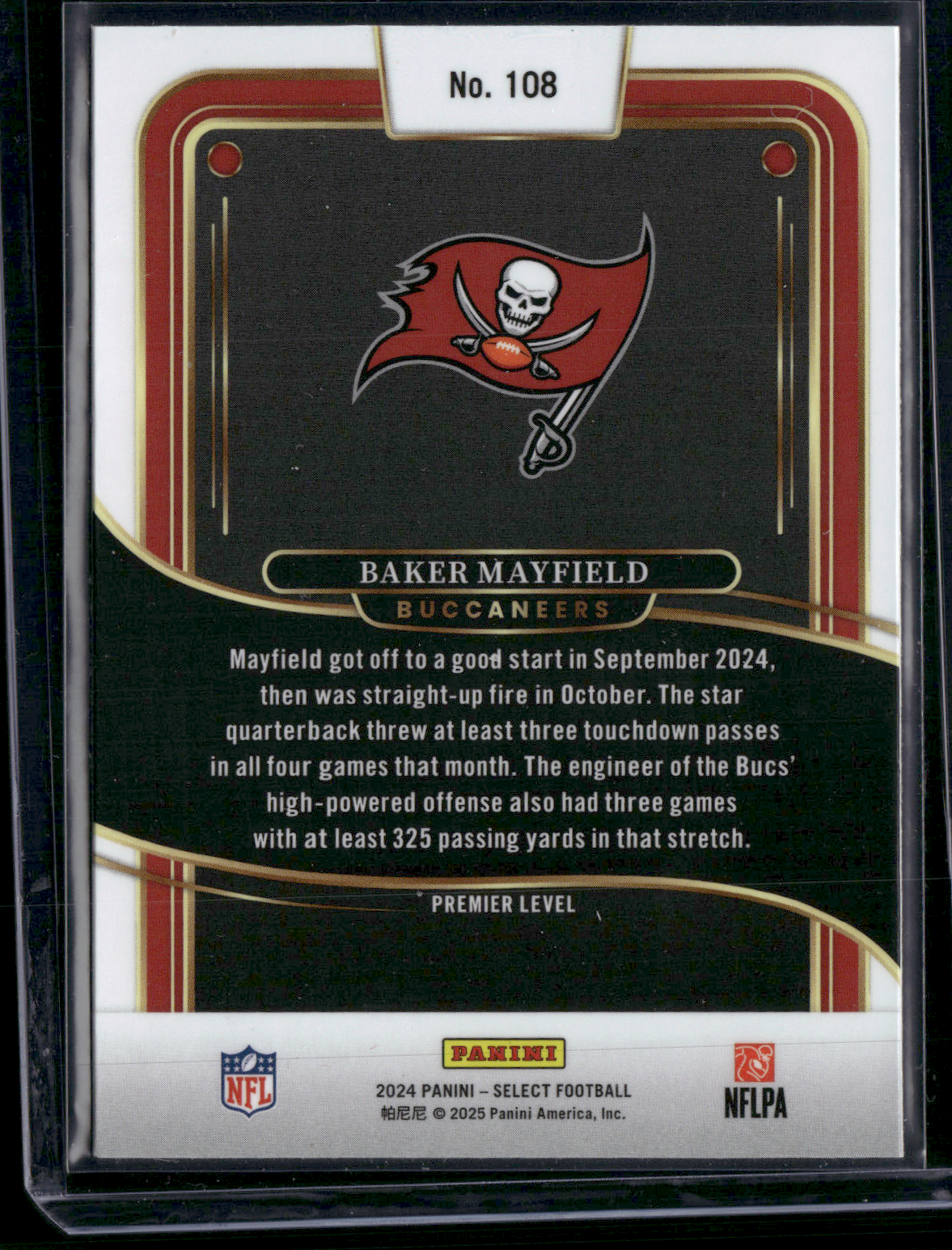 2024 Panini Select BAKER MAYFIELD #108 Premier Level