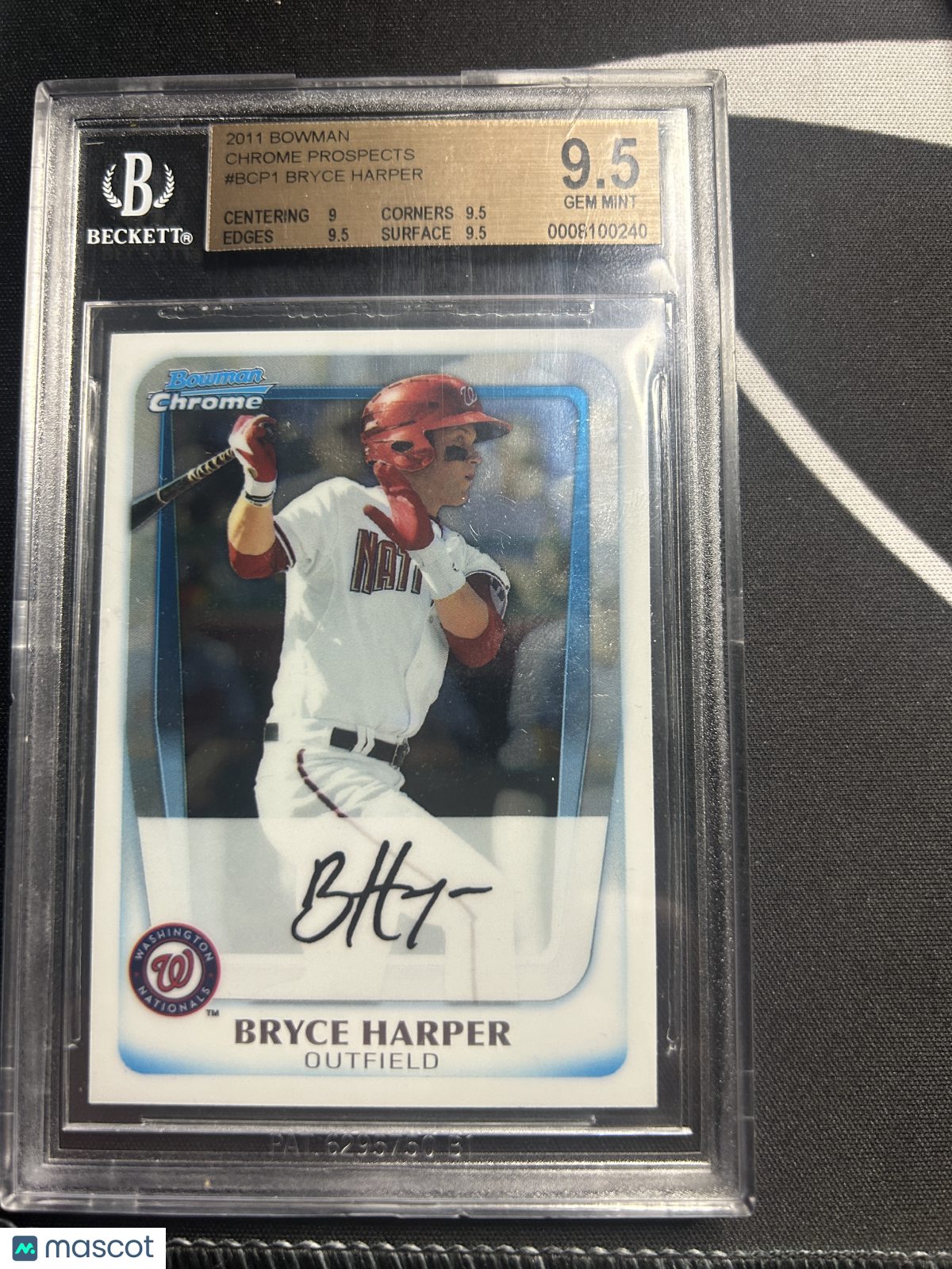 2011 Bowman Chrome Prospects Bryce Harper #BCP1 BGS 9.5