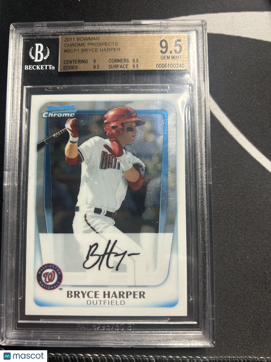 2011 Bowman Chrome Prospects Bryce Harper #BCP1 BGS 9.5
