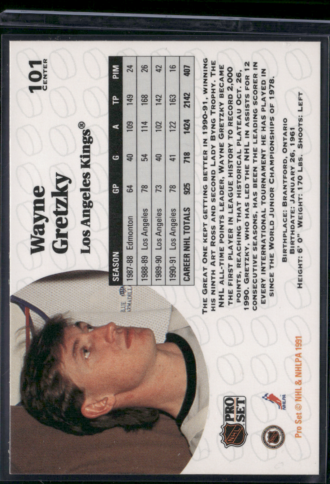 1991 Pro Set WAYNE GRETZKY #101 (EX)