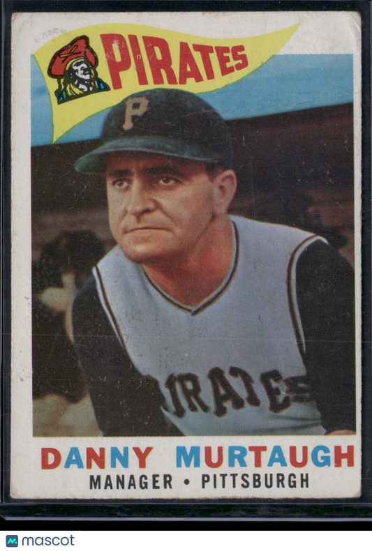 1960 Topps DANNY MURTAUGH #223 Wax Stain Wrinkles (Good)