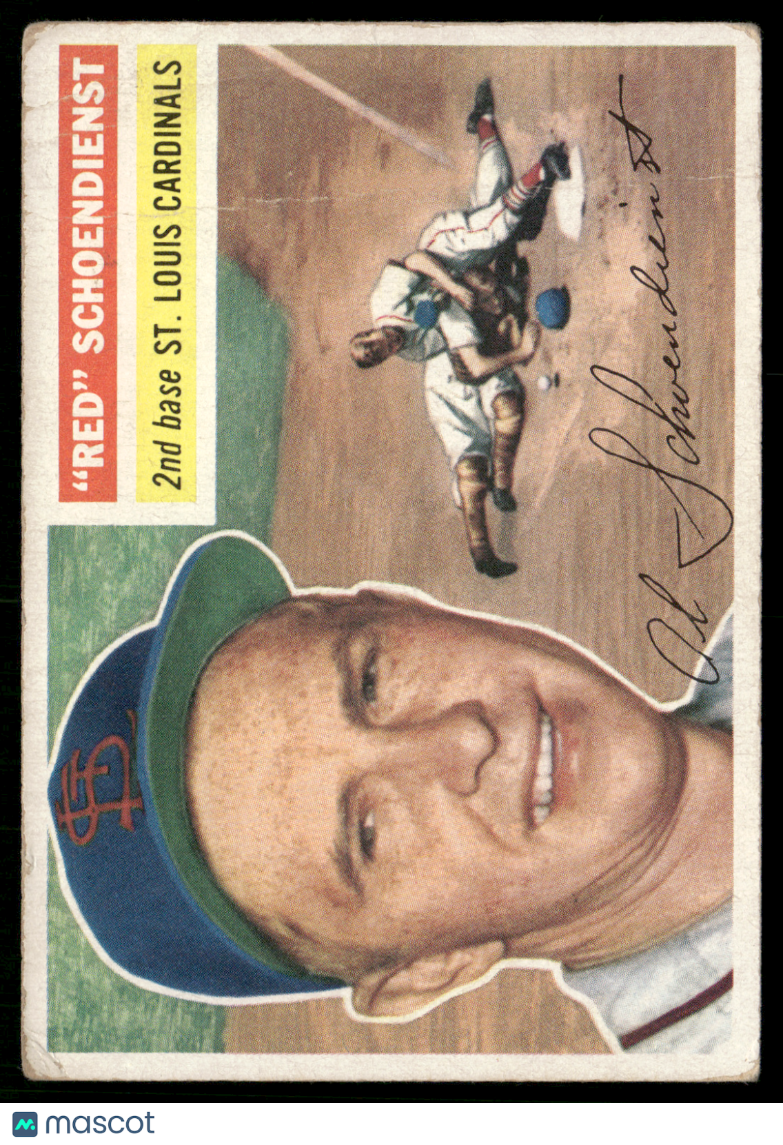 1956 Topps RED SCHOENDIENST #165 Wrinkling (Good)