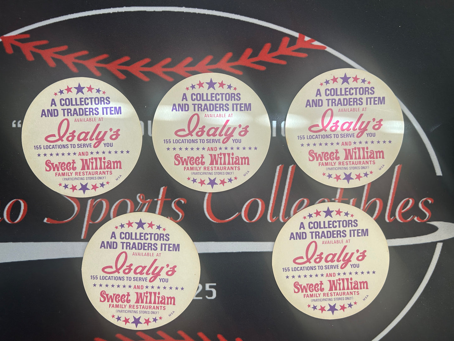 1976 Isaly's Discs 5 DISCS - ALL HOF (VG/VG-EX)