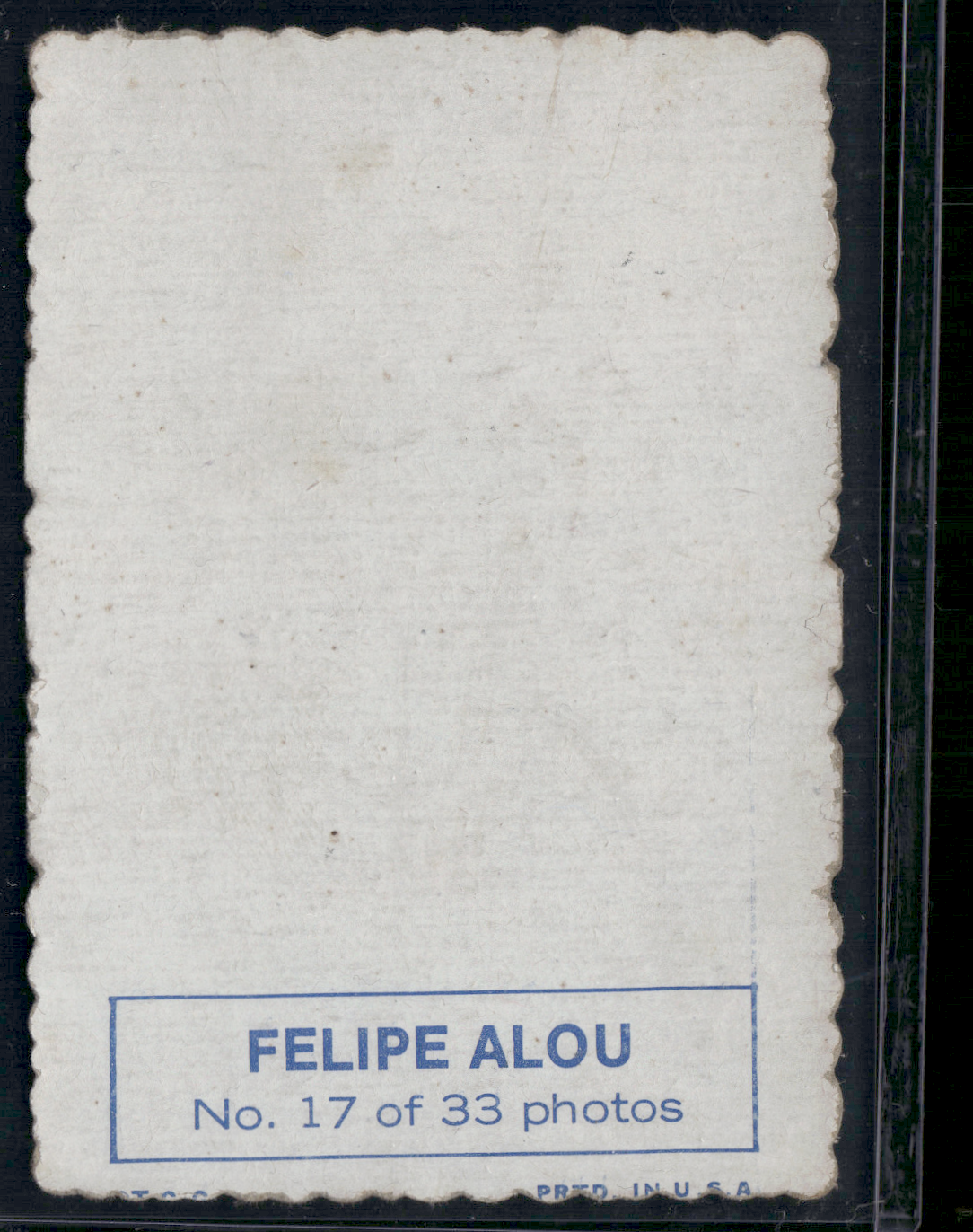 1969 Deckle FELIPE ALOU #17 Light Scratch (VG)